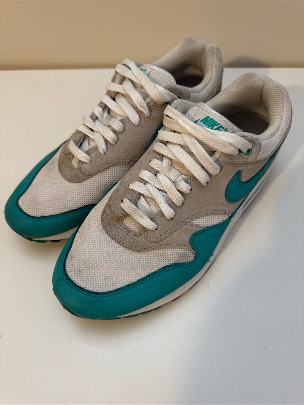Nike Air Max 1 Men's Sneakers Clear Jade Neutral Grey White, Size 9, DZ4549-001 - Picture 4 of 6